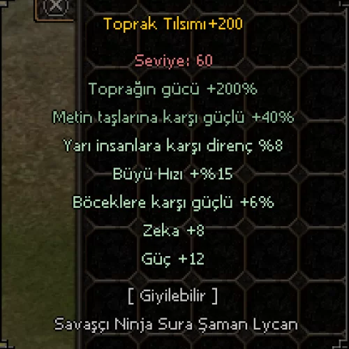  +200 Toprak Tılsım